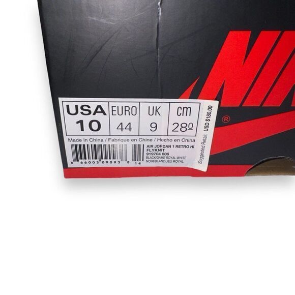 Air Jordan 1 Retro High OG Flyknit 'Royal' 919704-006 Men's 10 - Picture 12 of 13